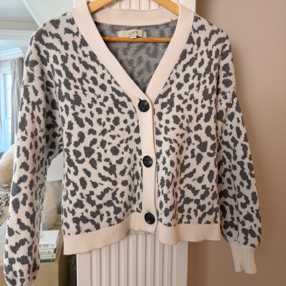 Loft Leopard Cardigan